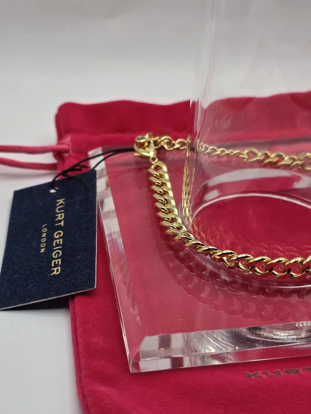 Kurt Geiger Gold Curb Chain Bracelet